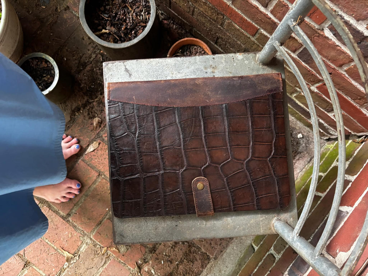 Genuine Wild Louisiana Alligator Leather Padfolio and tablet cases (3 Sizes)