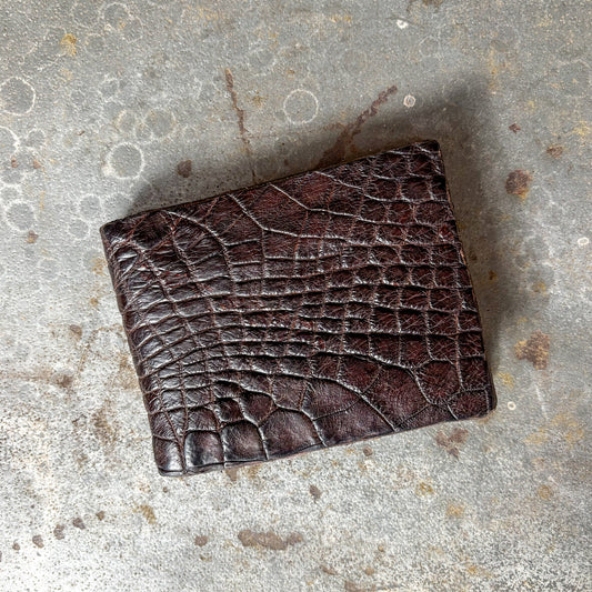 Genuine Wild Louisiana Alligator Bifold Wallet for Men | Handcrafted Seamless Exotic Leather Billfold